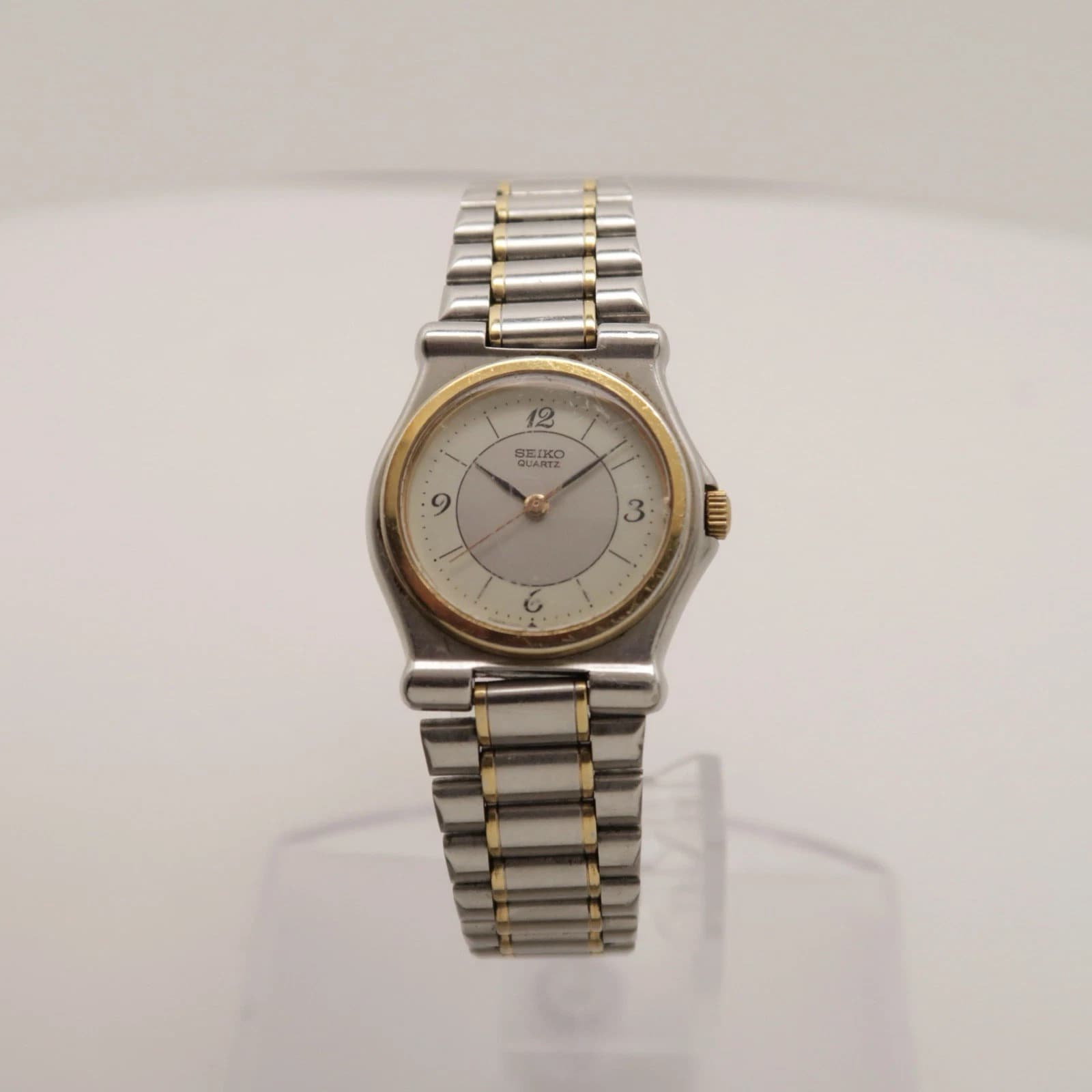 SEIKO 7321-0160 Silver Tone Analog Quartz Women Vintage Watch W270 *WORKING