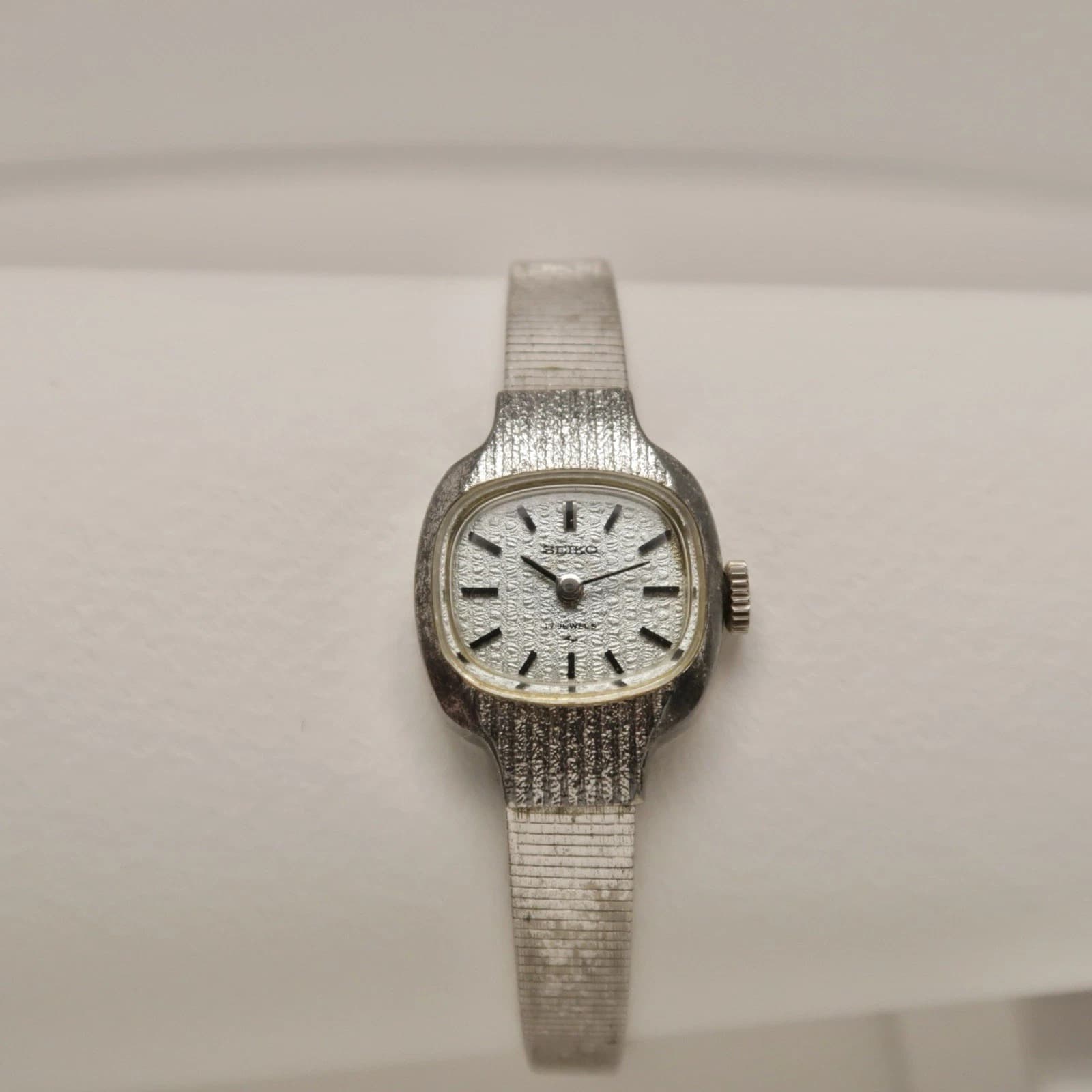 SEIKO 11-3540 Silver Tone 17J Manual Wind Analog Vintage Watch W167 *WORKING