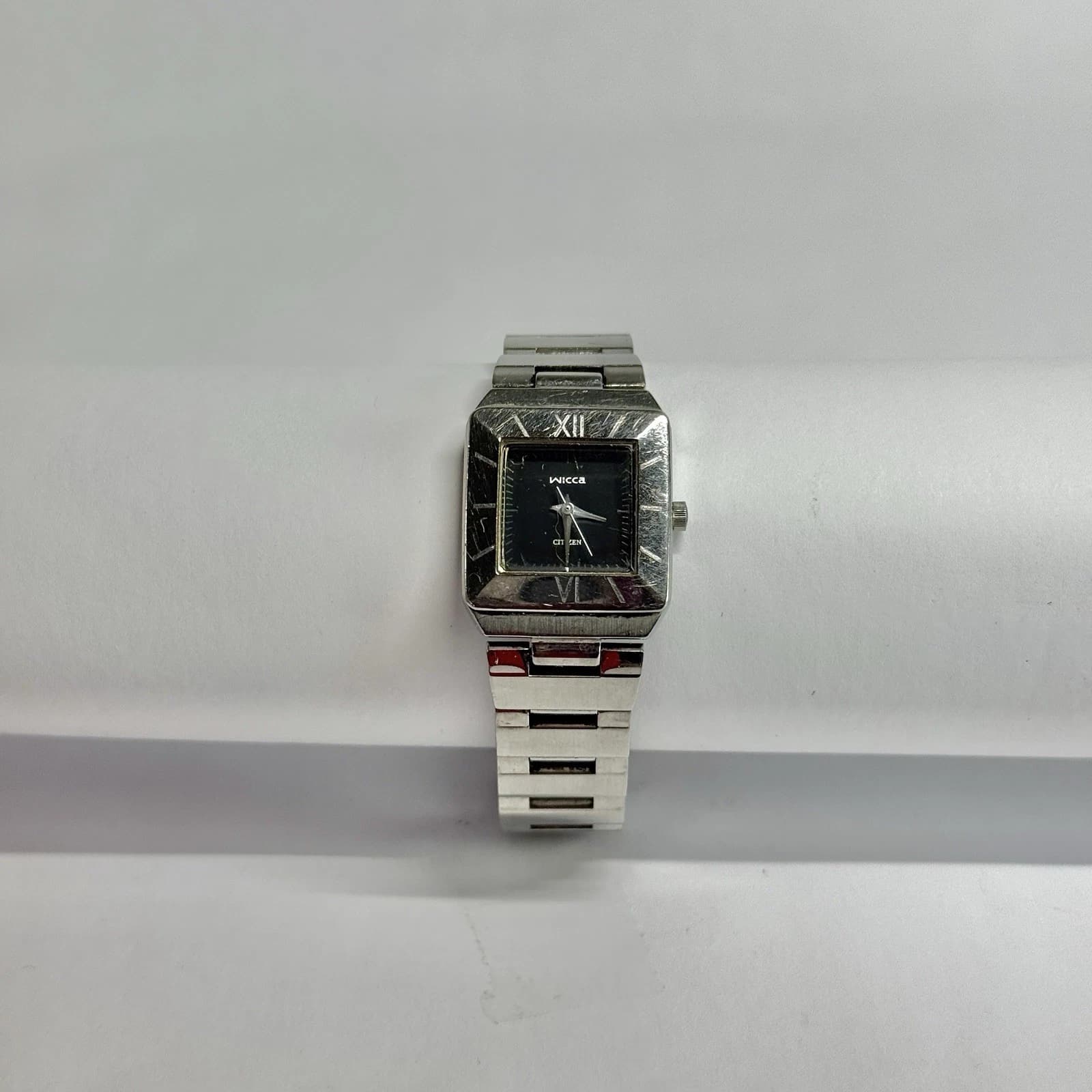 CITIZEN Wicca 1032-L 19478 Silver Tone Women Vintage Watch W553 *WORKING