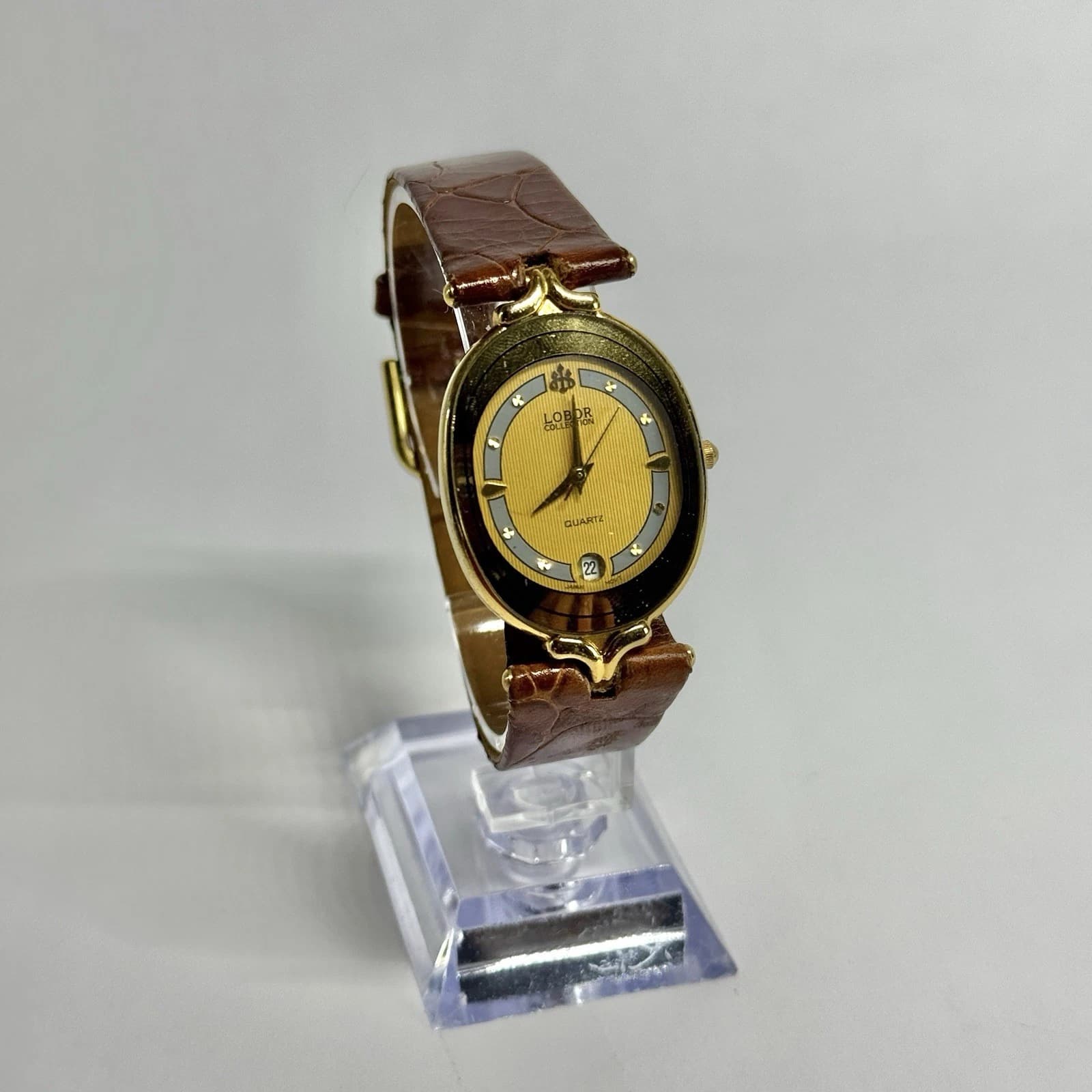 LOBOR COLLECTION 833668Y Quartz Gold Tone Women Vintage Watch W494 *WORKING
