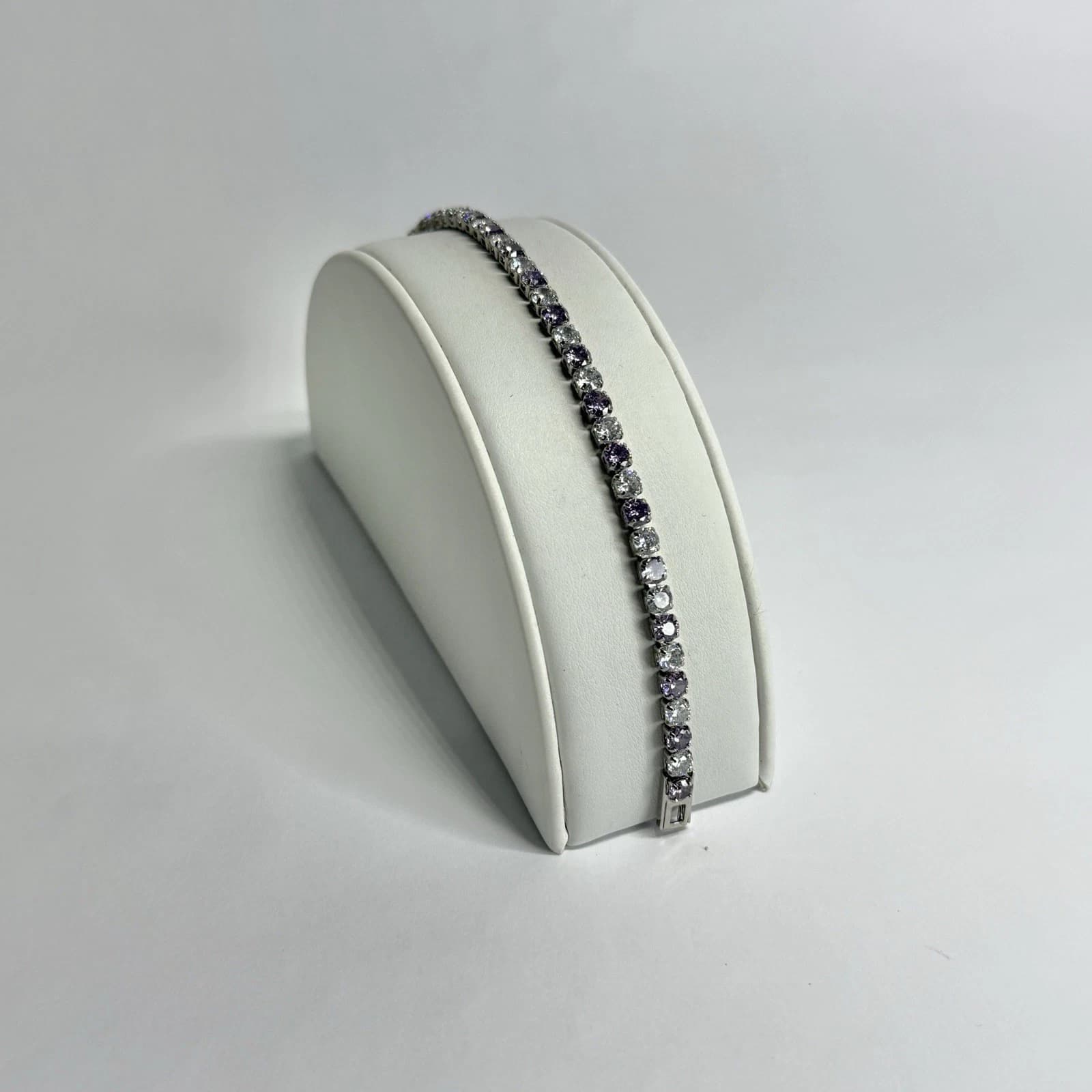 Elegant Tennis Rhinestone Sparkly Silver Tone Vintage Bracelet Jewelry Br242
