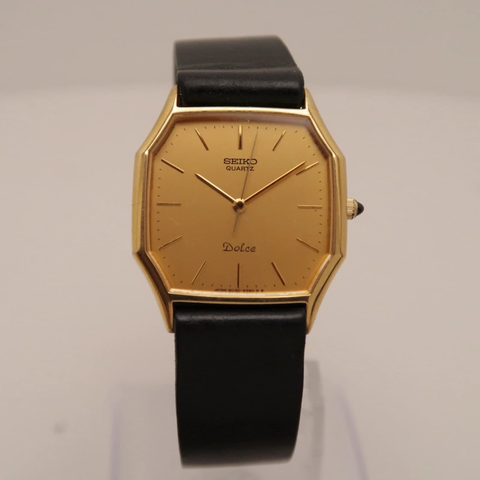SEIKO Dolce 6030-5500 Hexagon Analog Quartz Men Vintage Watch W323 *SOLD AS IS