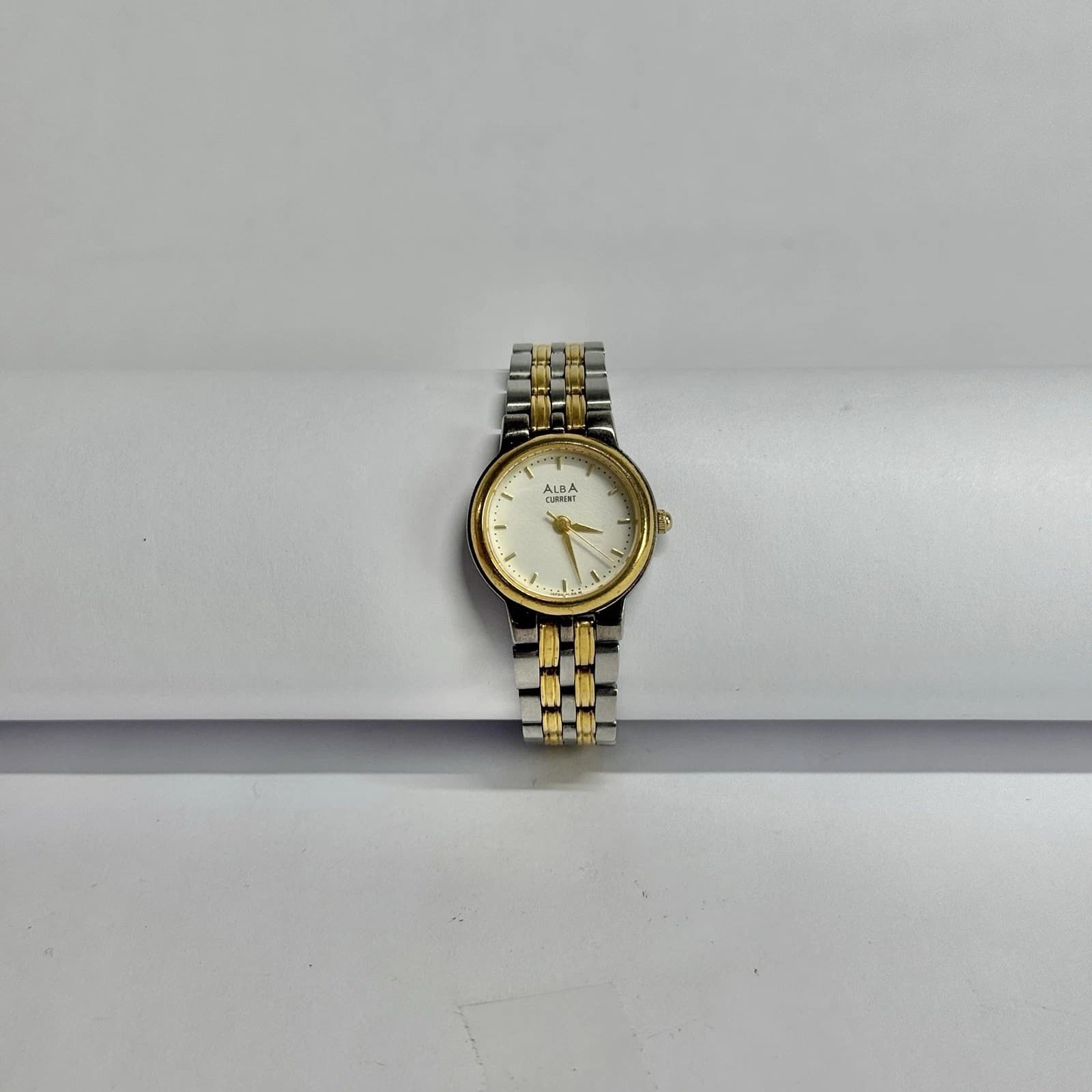 SEIKO Alba V501-X079 Current Quartz Two Tone Women Vintage Watch W592 *WORKING