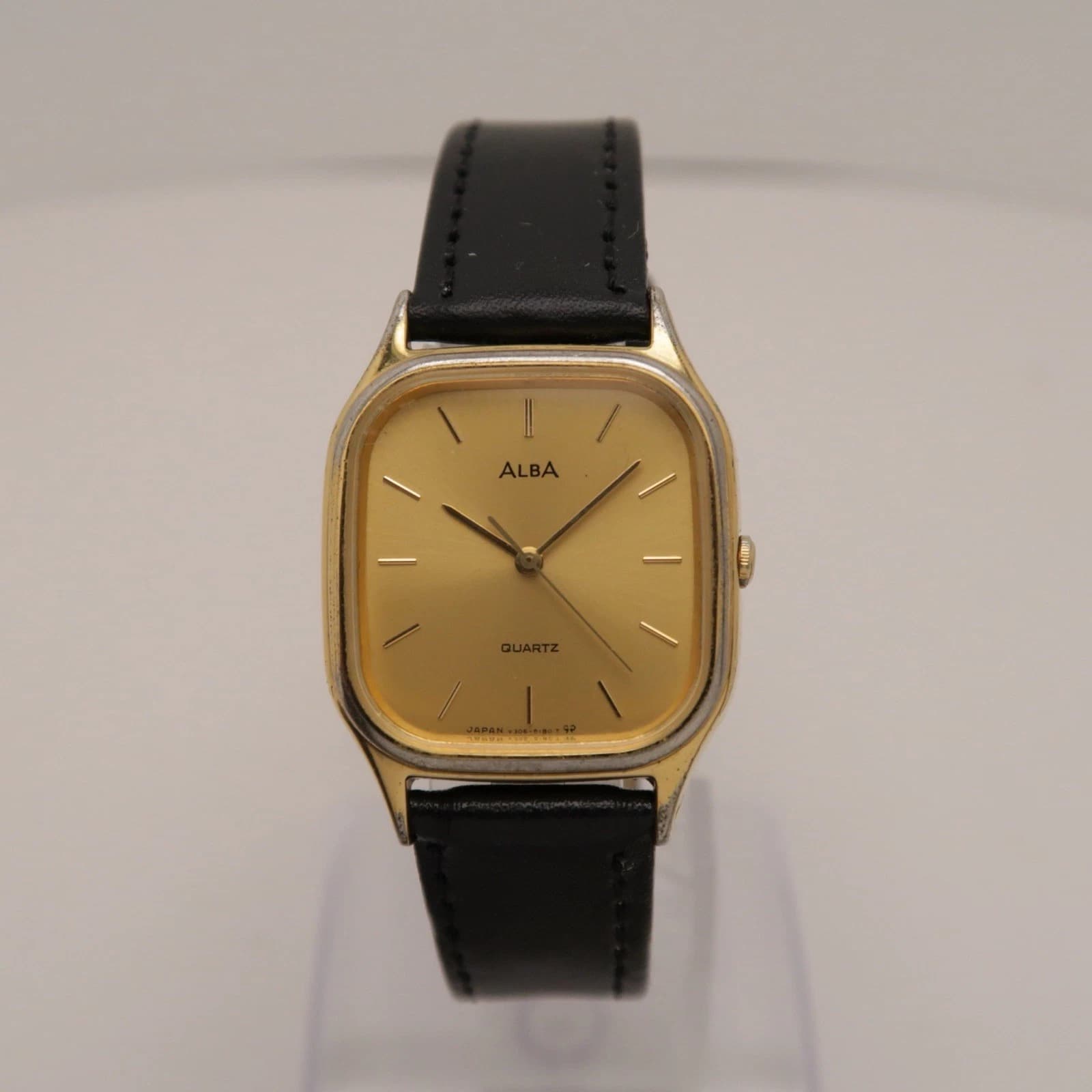 SEIKO ALBA V306-5140 Gold Tone Analog Quartz Vintage Watch W282 *WORKING