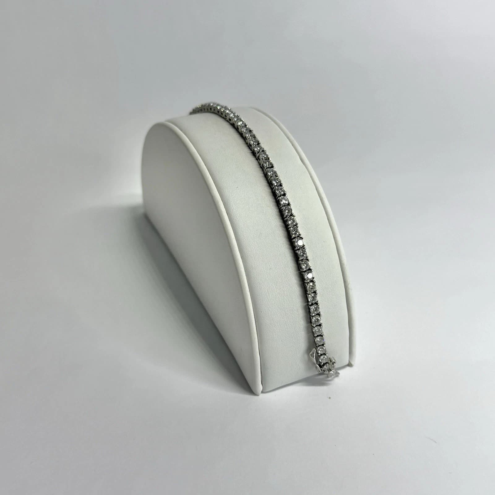 Elegant Tennis Rhinestone Sparkly Silver Tone Vintage Bracelet Jewelry Br240