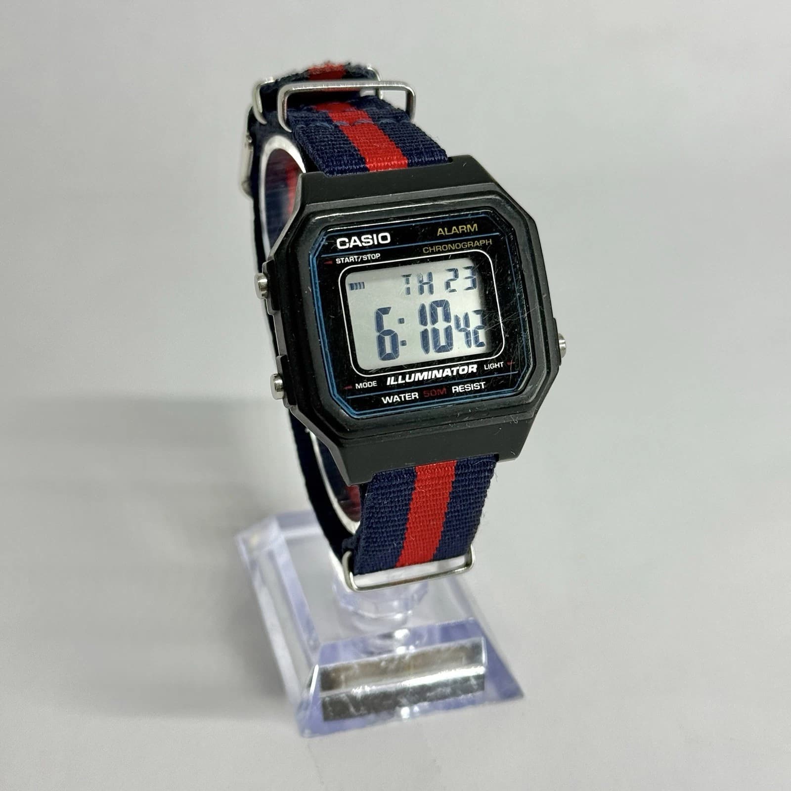 CASIO W217H Alarm Chrono Digital Quartz Unisex Vintage Watch W470 *WORKING