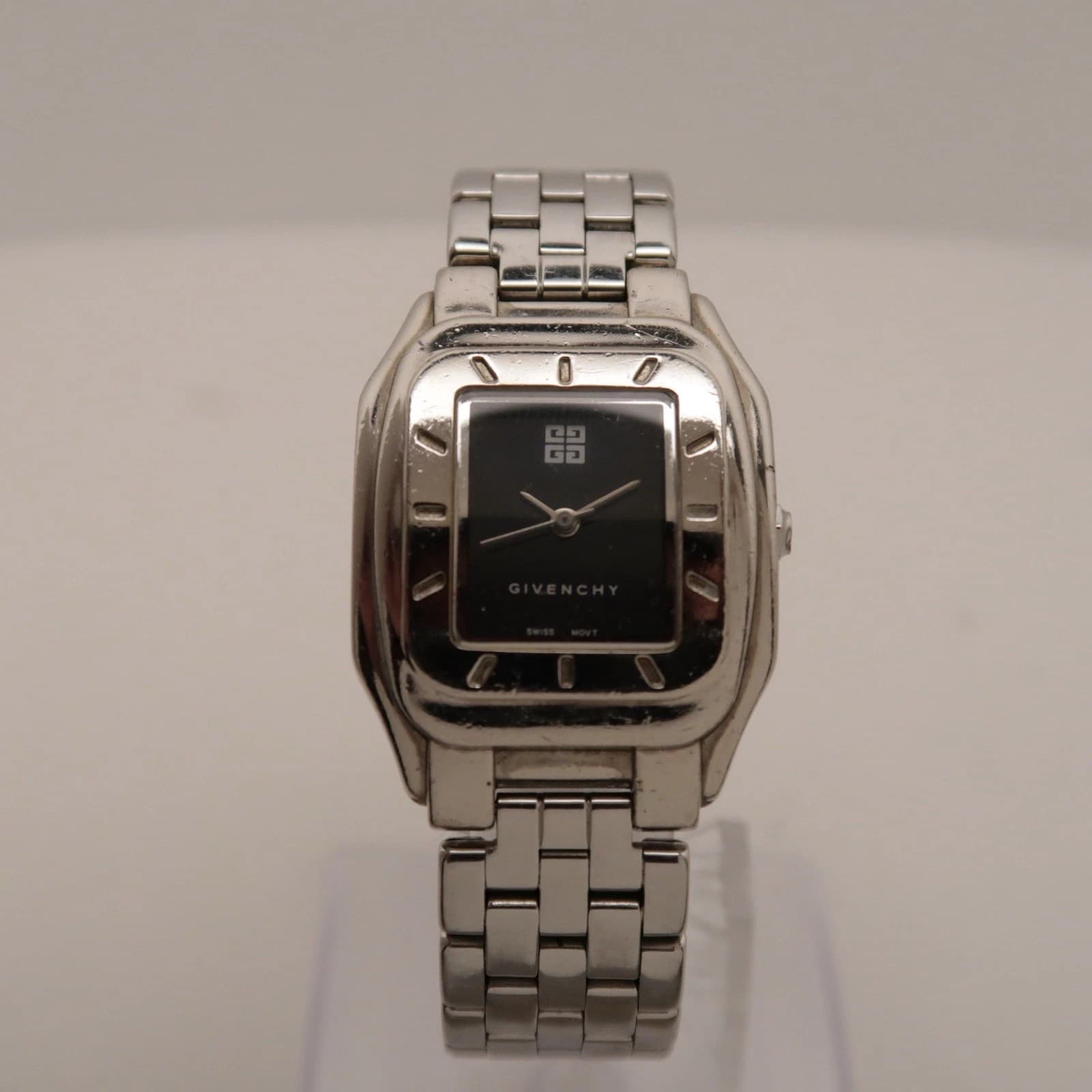 GIVENCHY Square 4G Logo 095844 Analog Quartz Women Vintage Watch W421 *WORKING