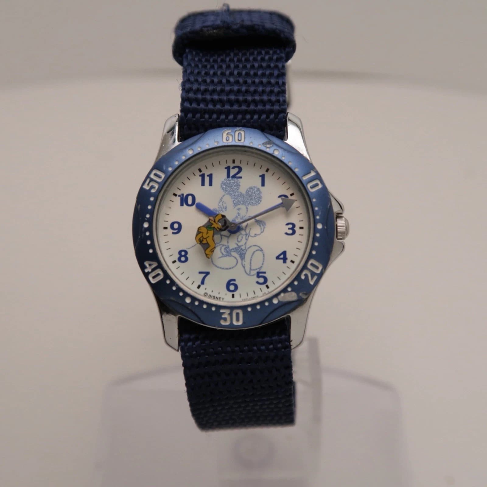 SEIKO ALBA V501-1C10 Mickey Mouse Analog Quartz Vintage Watch W260 *WORKING