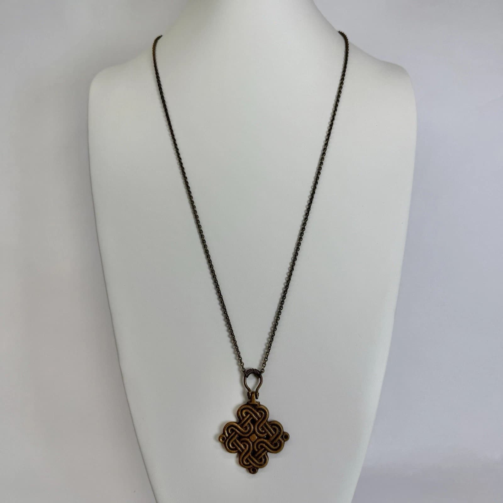 KALEVALA KORU KK Finnish Spiral Nordic Bronze Vintage Necklace Jewelry N314