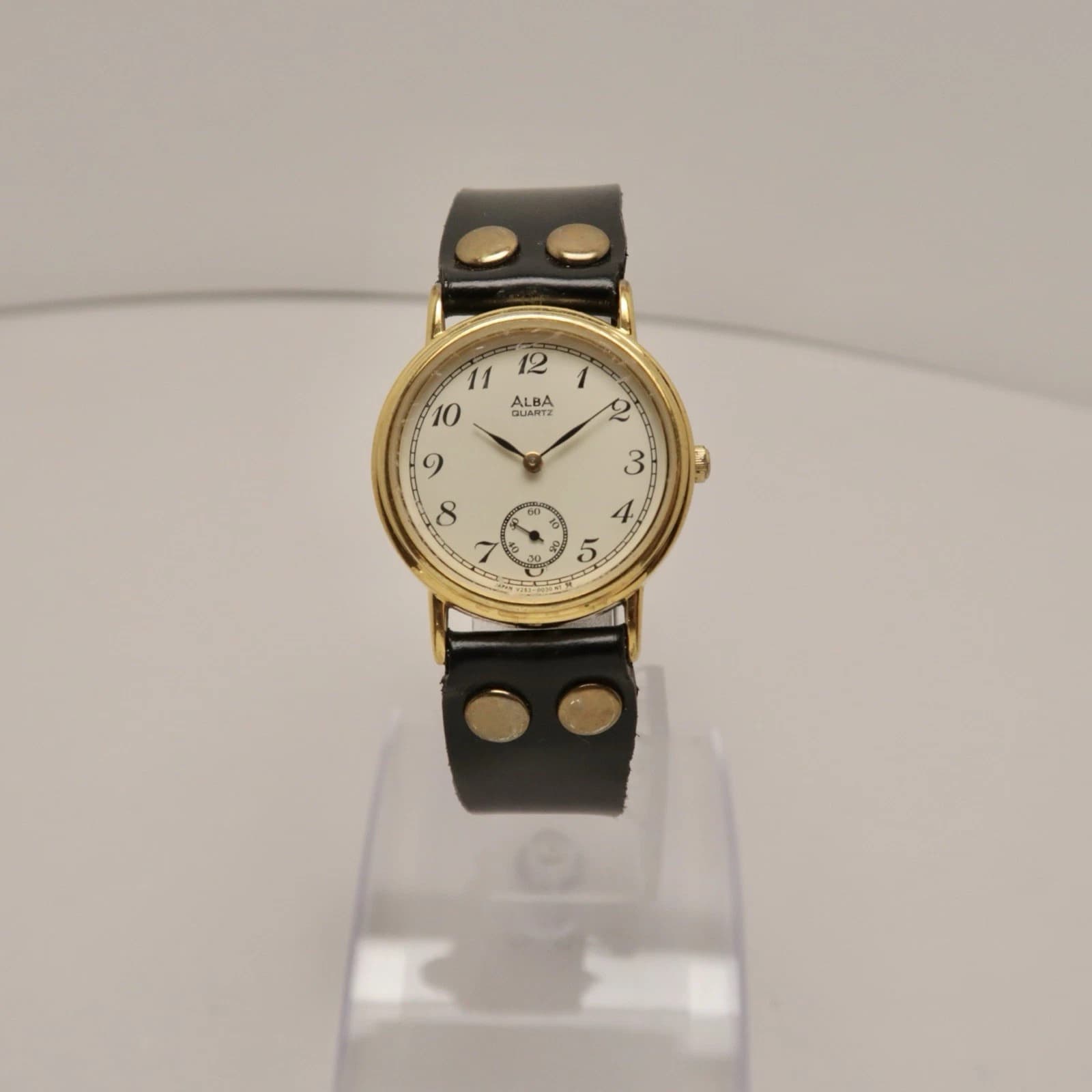 SEIKO ALBA V253-0190 Gold Tone Analog Quartz Vintage Watch W139 *WORKING