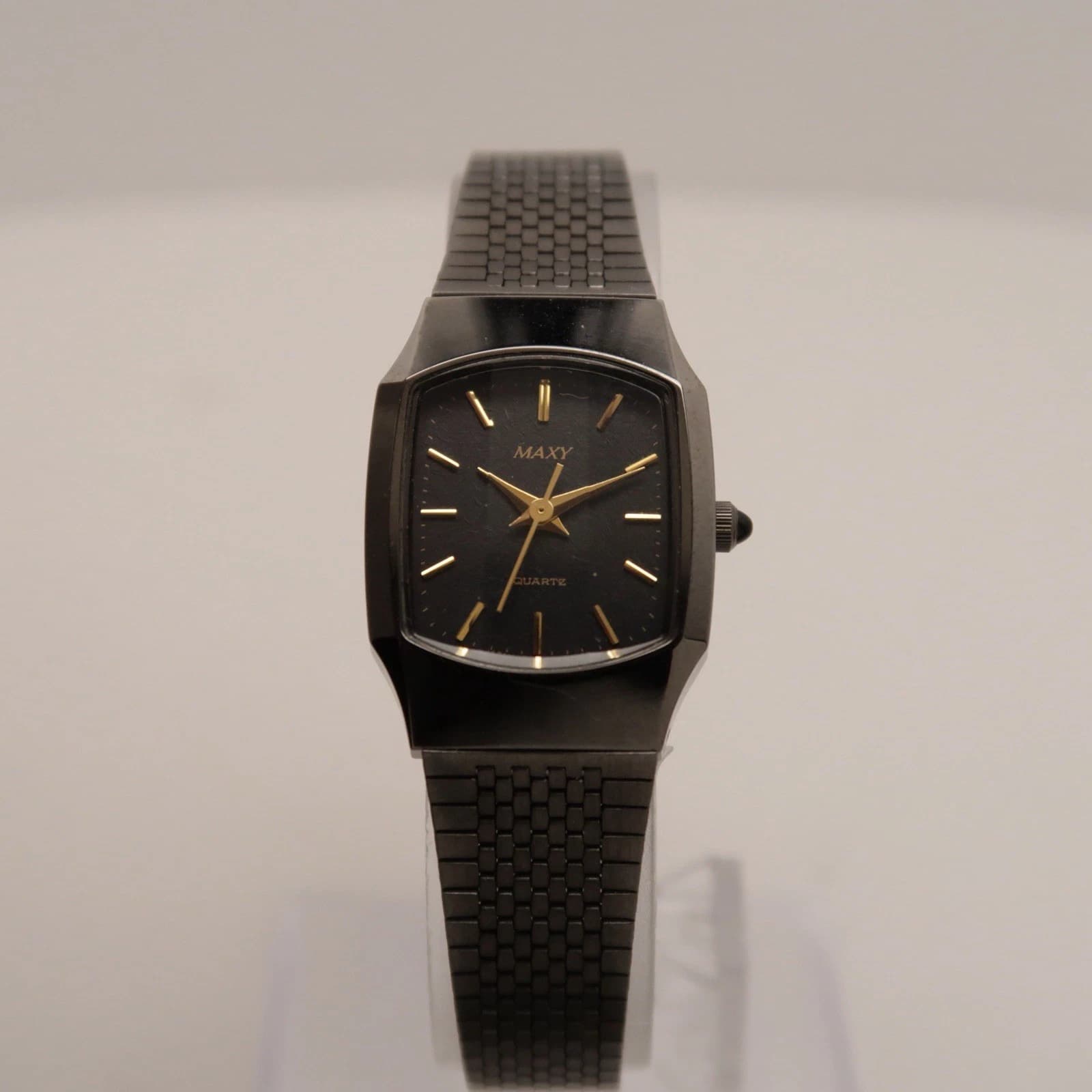 MAXY 4GM0H6-40 Silver Tone Analog Quartz Women Vintage Watch W360 *WORKING