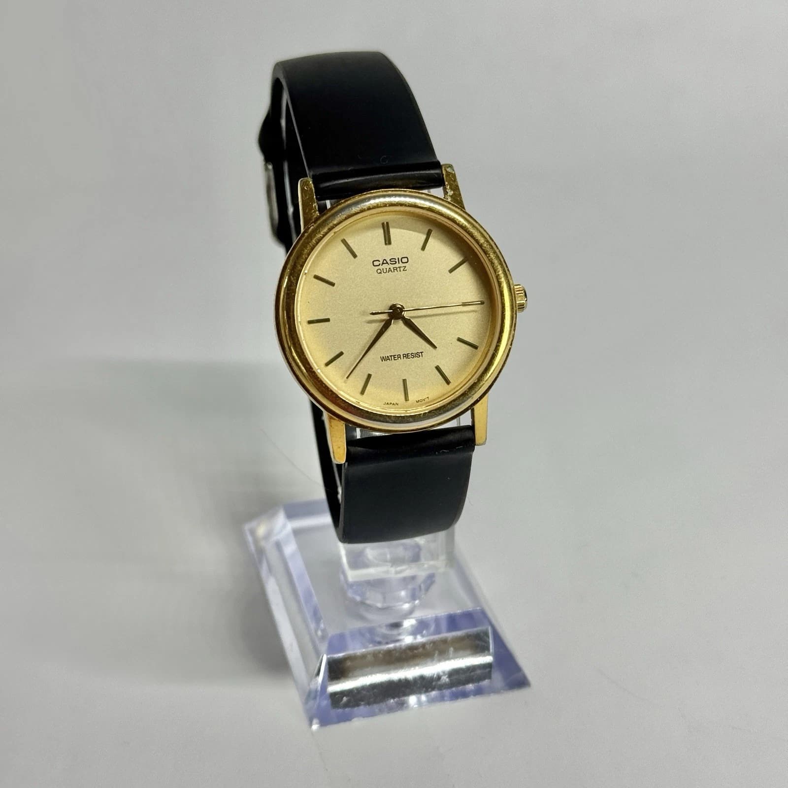 CASIO MTP-1095 Analog Quartz Gold Tone Men Vintage Watch W479 *WORKING