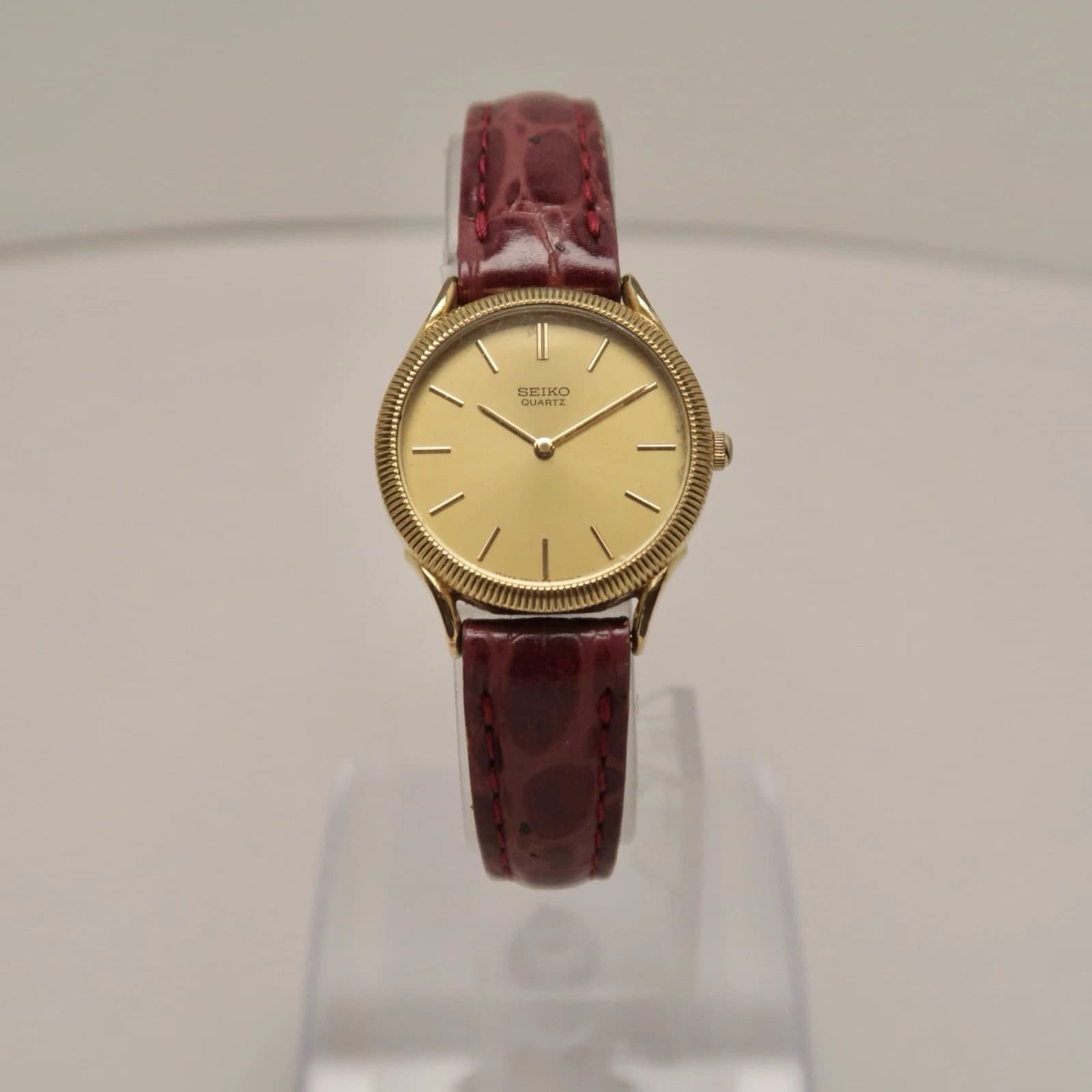 SEIKO 7320-0170 Gold Tone Analog Quartz Women Vintage Watch W129 *WORKING