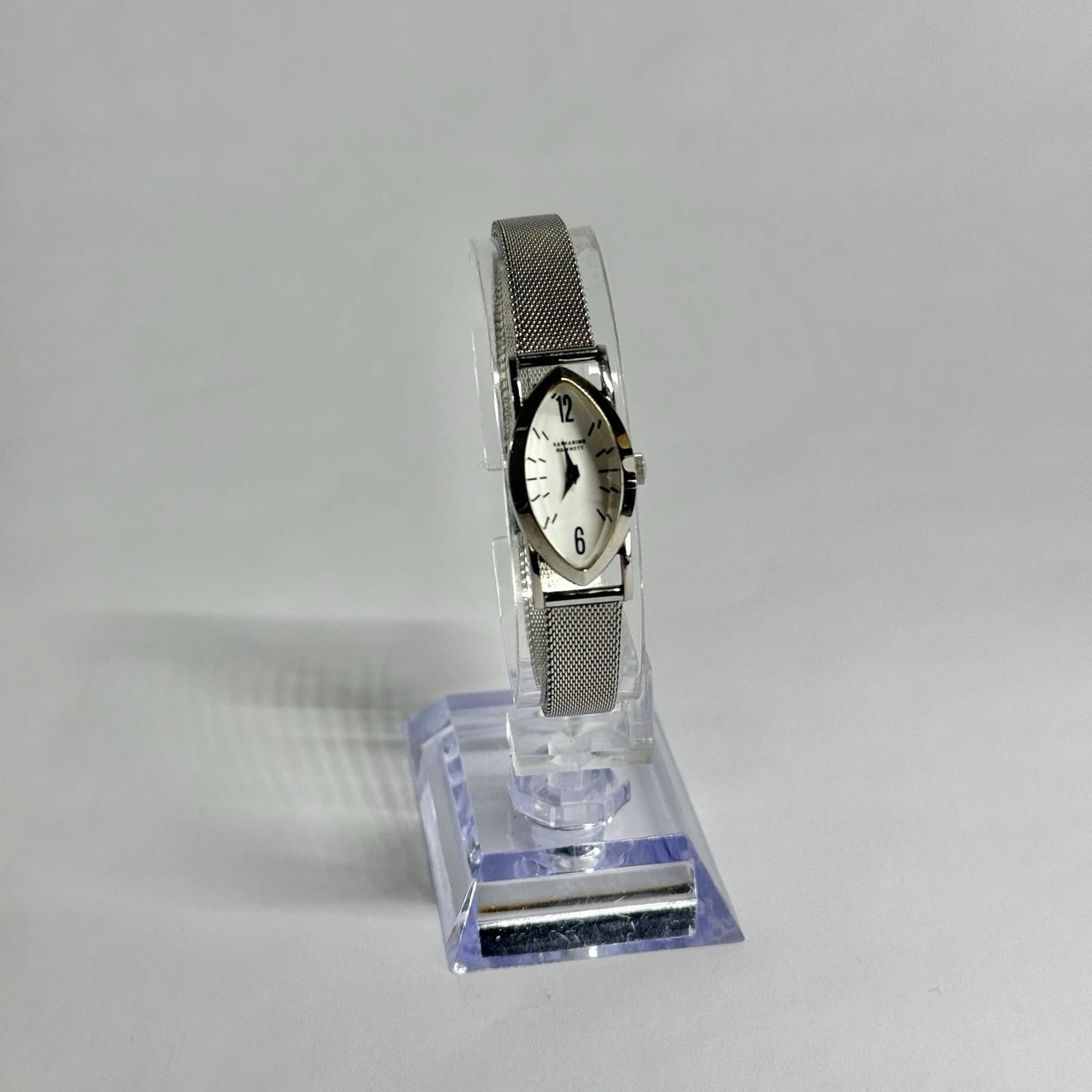 KATHARINE HAMNETT KH-0006 Analog Silver Tone Women Vintage Watch W703 *WORKING