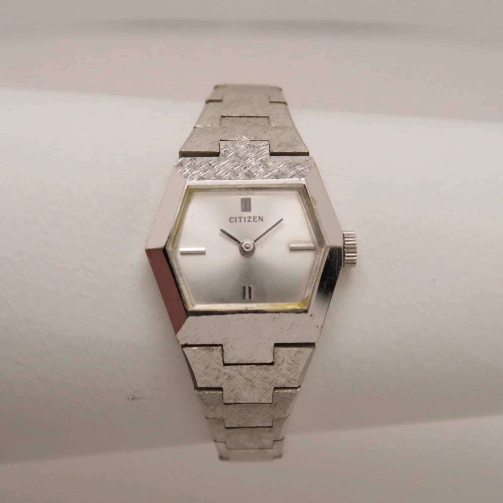 CITIZEN 4-151801 Hexagon Analog Manual Wind Women Vintage Watch W295 *WORKING