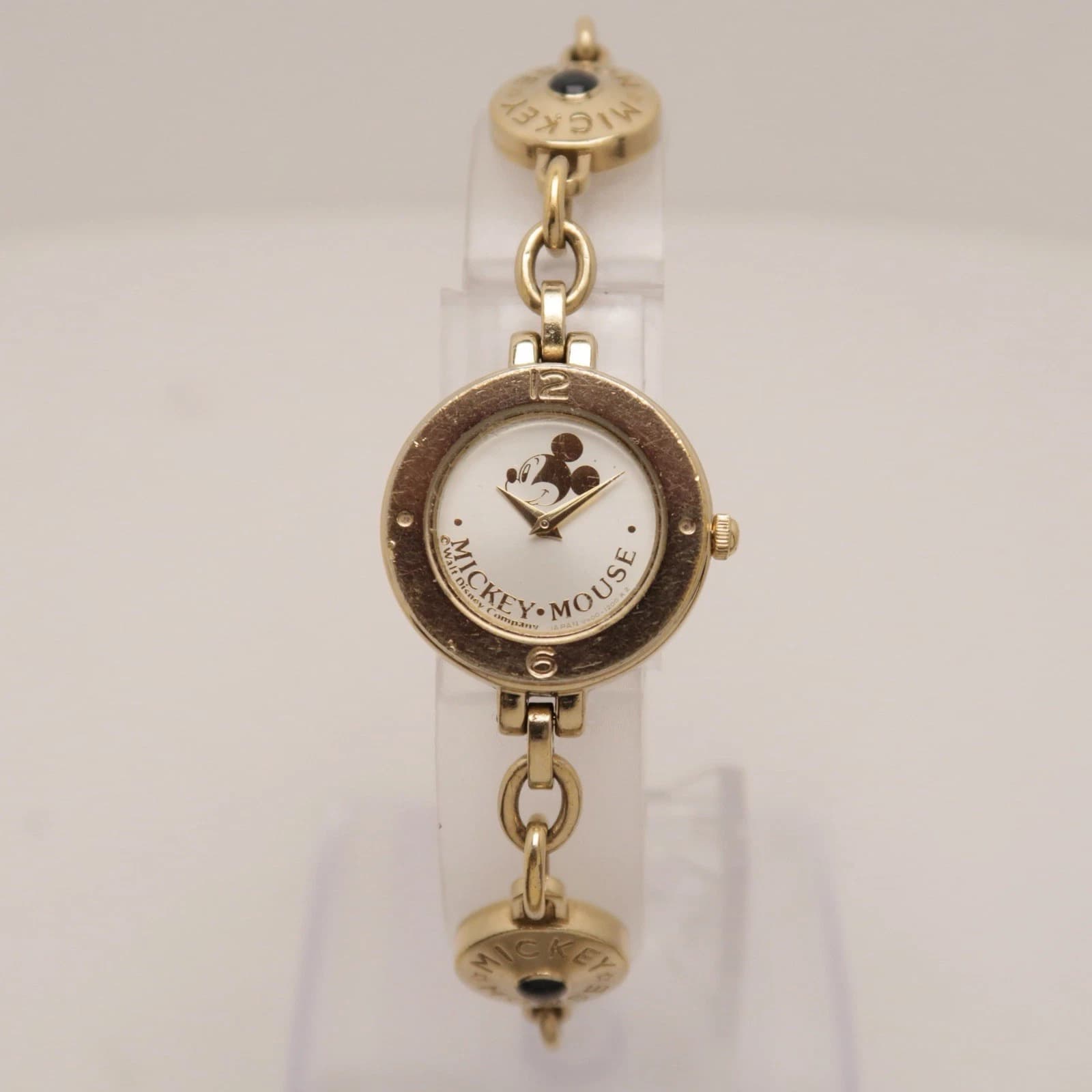 ALBA Mickey Mouse V400-0400 Analog Quartz Women Vintage Watch W378 *WORKING
