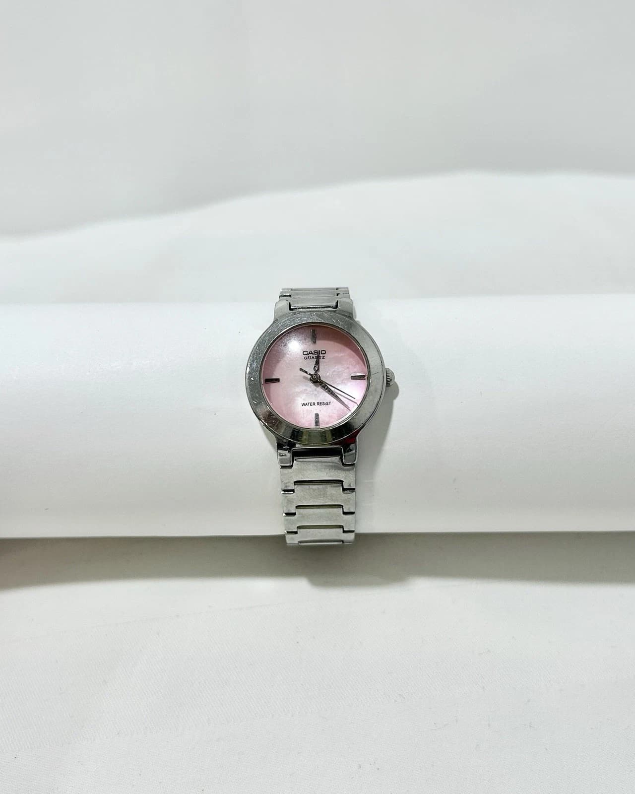 CASIO LTP-1191 Analog Silver Tone Women Vintage Dress Watch W28 *TICKING