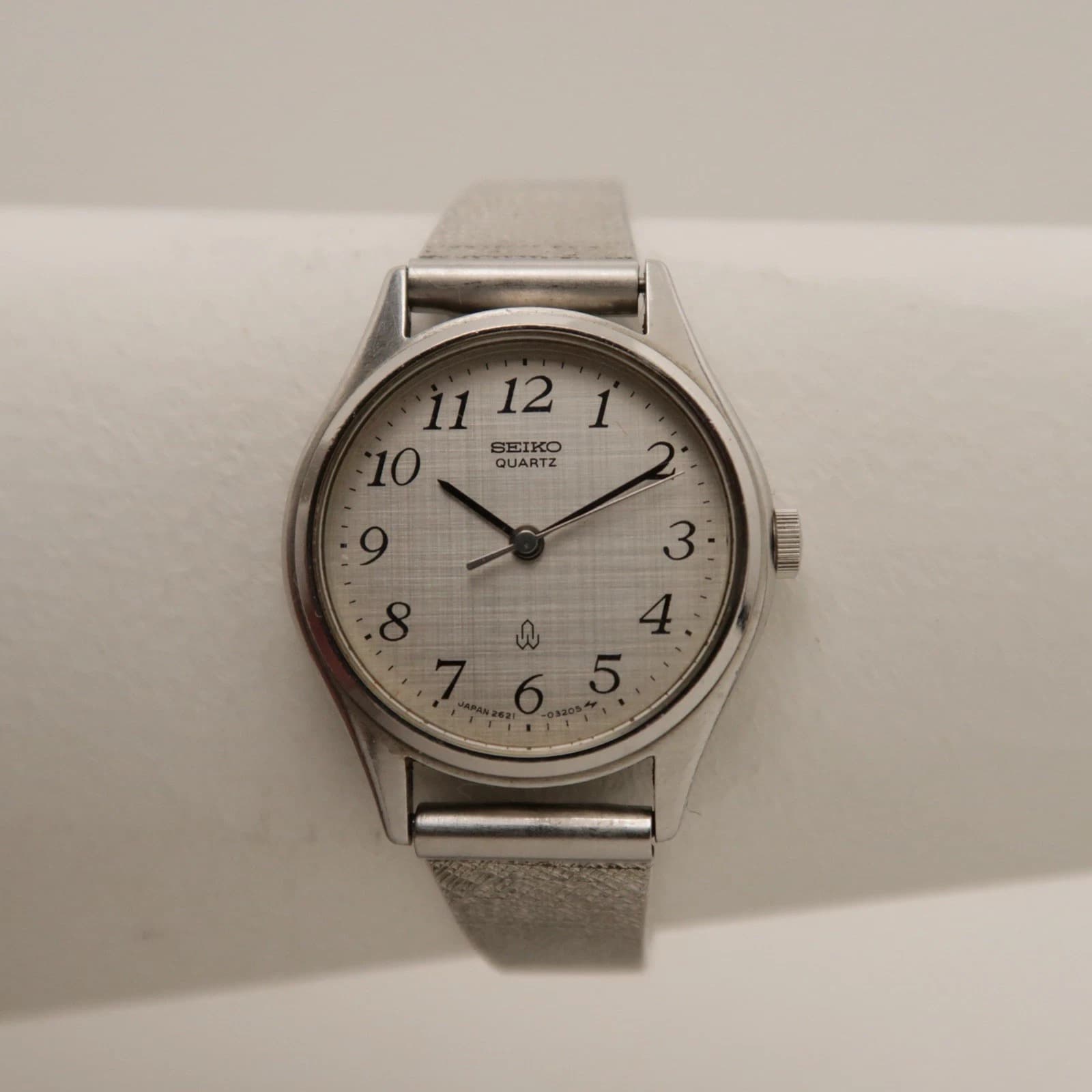 SEIKO 2621-0080 Silver Tone Analog Quartz Women Vintage Watch W352 *WORKING