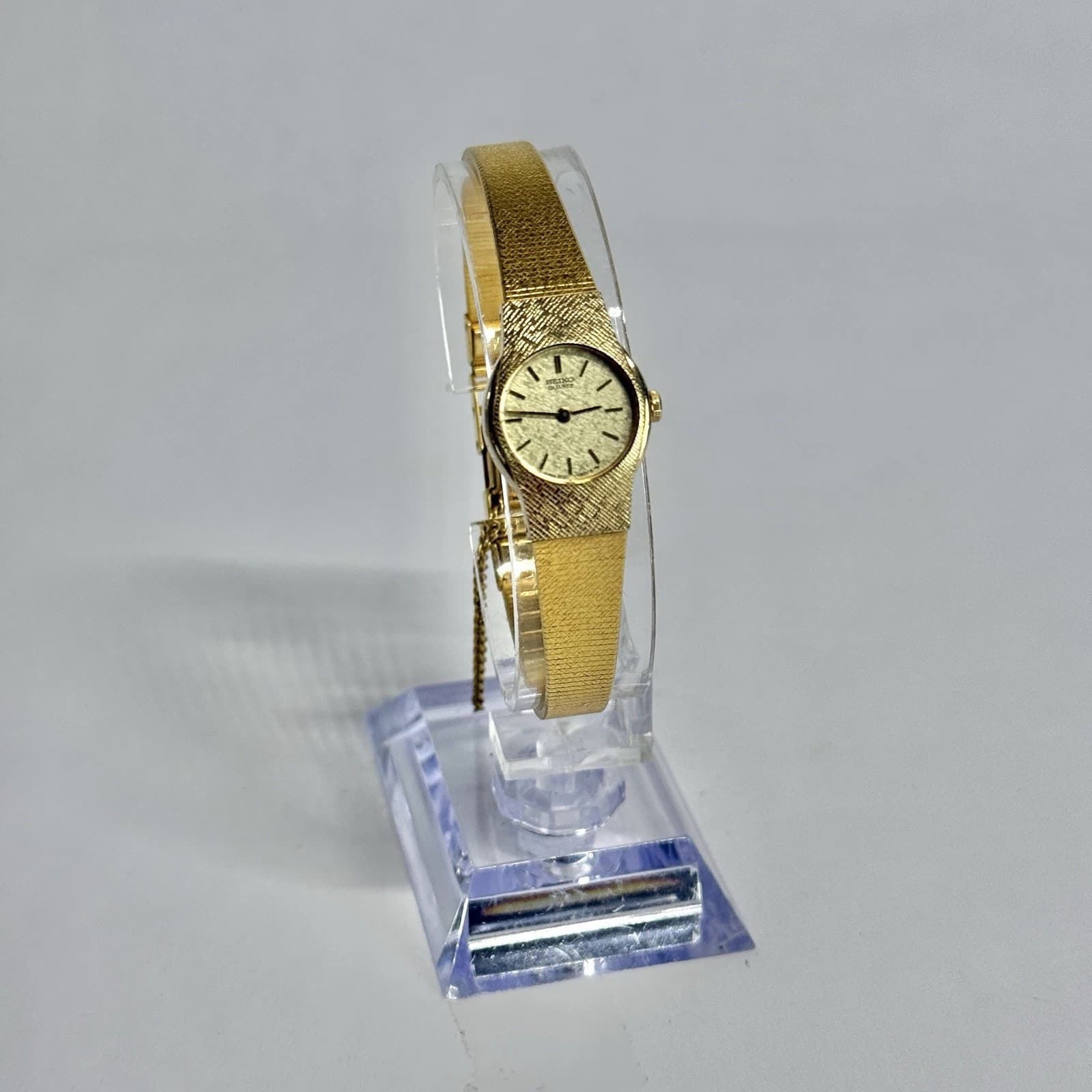 SEIKO 2C20-0149 Quartz Analog Gold Tone Women Vintage Watch W646 *WORKING