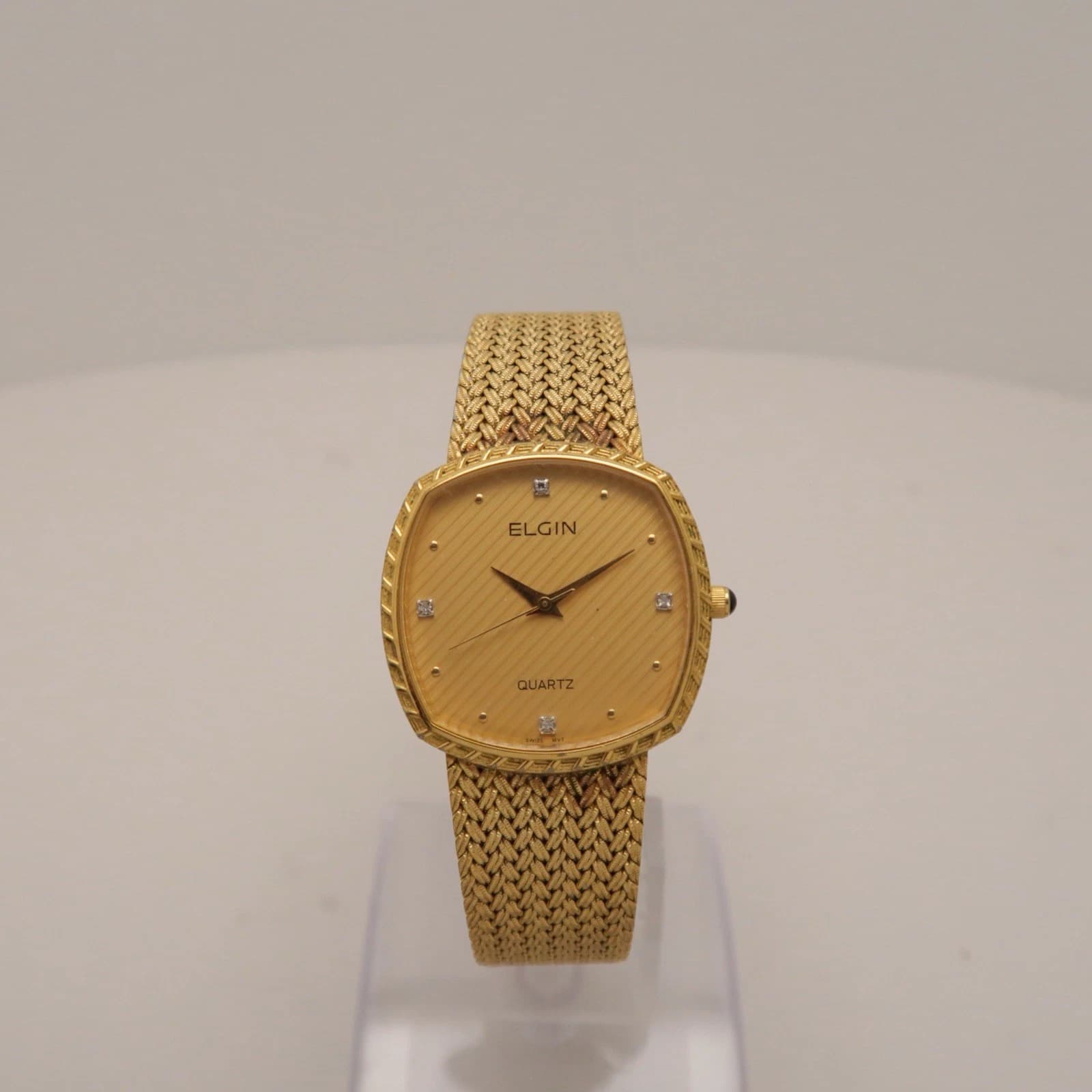 ELGIN FK266 Gold Tone Analog Quartz Women Vintage Watch W369 *SOLD AS IS