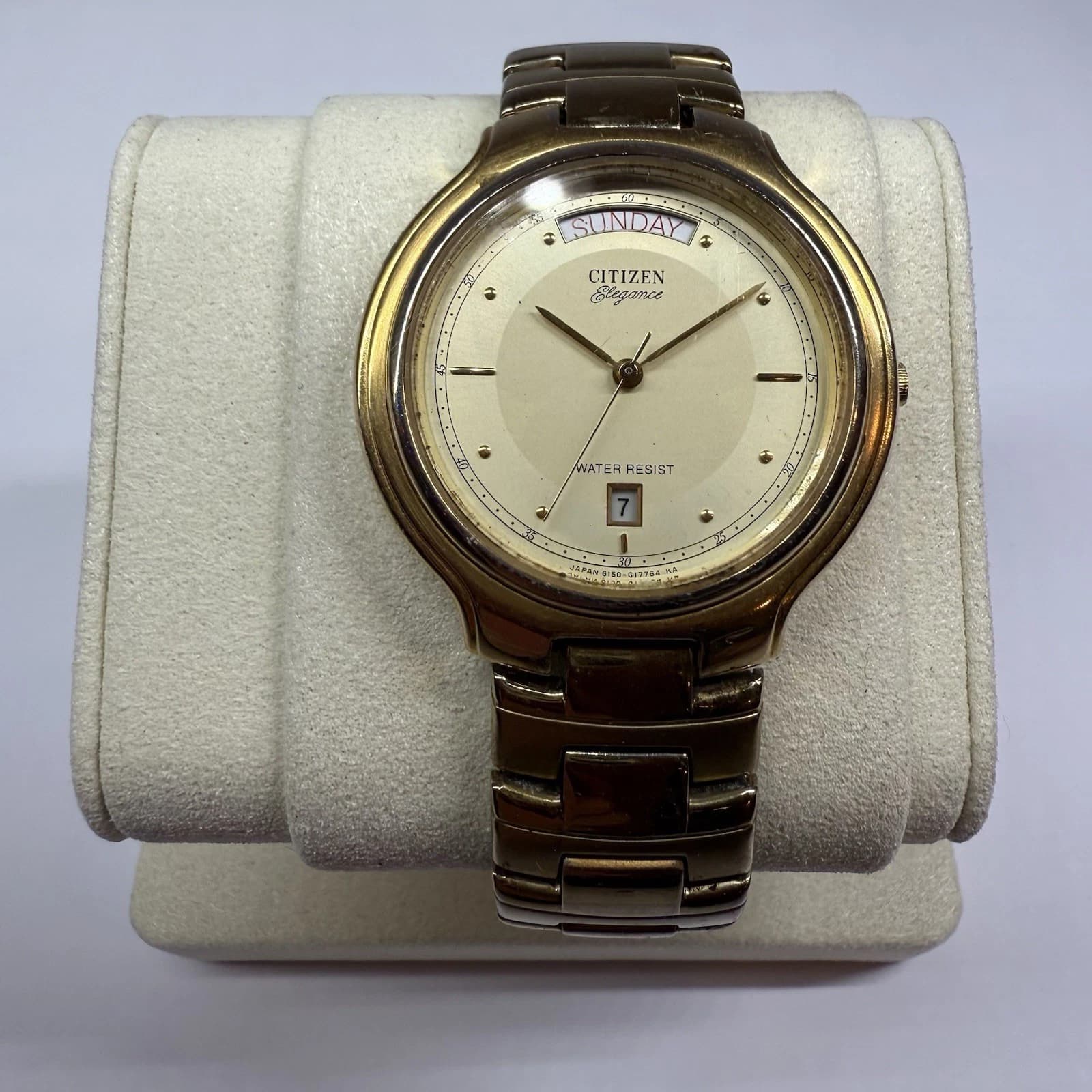 CITIZEN Elegance GN-4W-S Gold Tone Women Dress Vintage Watch W89 *WORKING