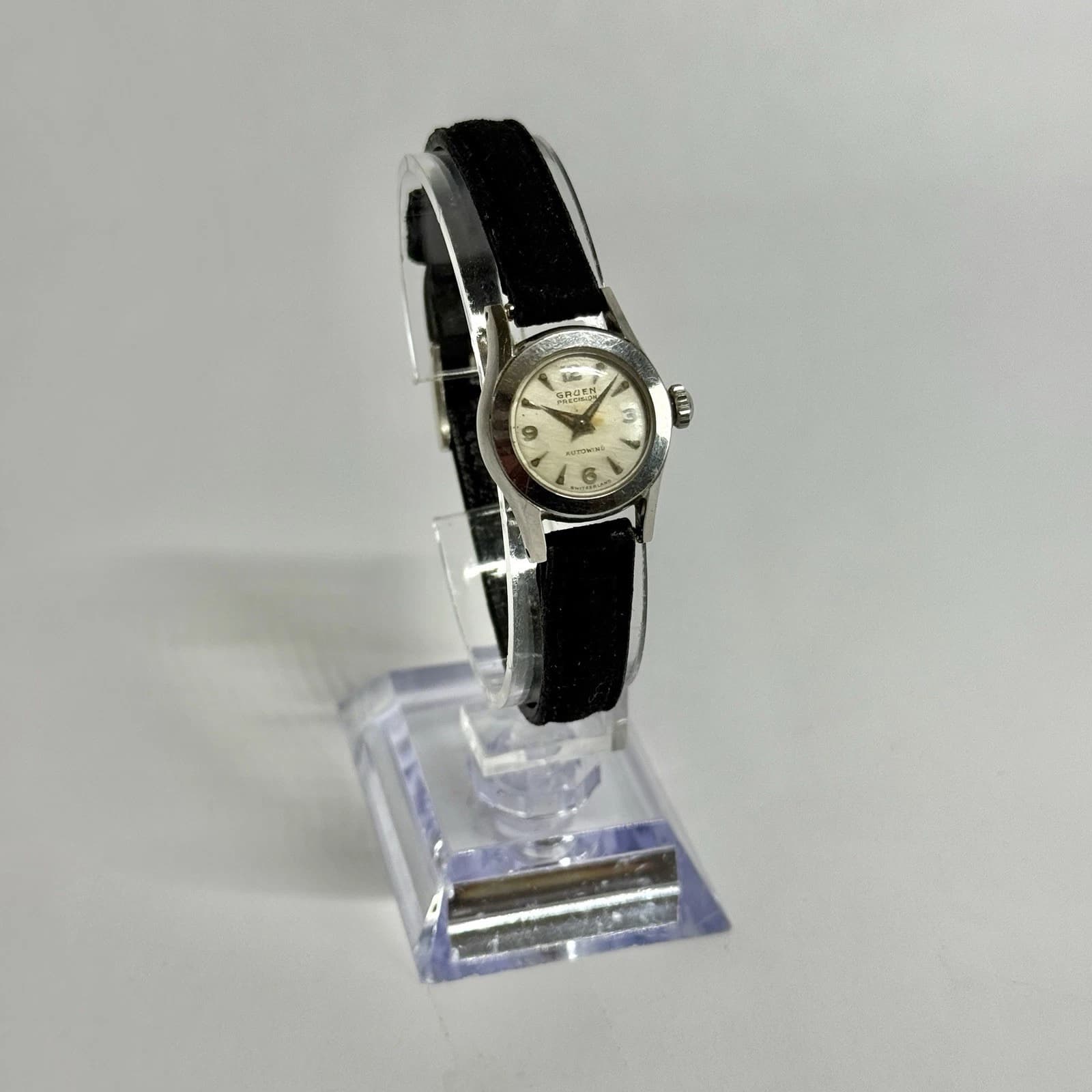 GRUEN Precision Autowind Silver Tone Women Vintage Watch W502 *WORKING