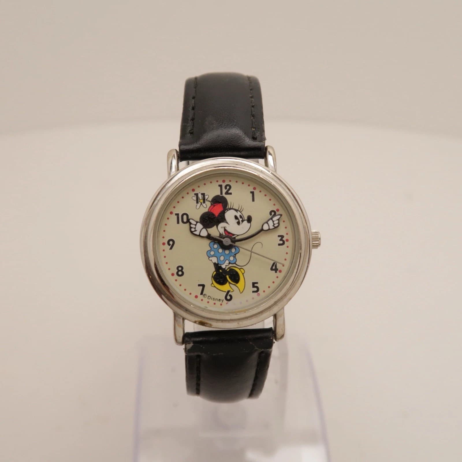 DISNEY Minnie Mouse Analog Quartz Women Vintage Watch W340 *WORKING