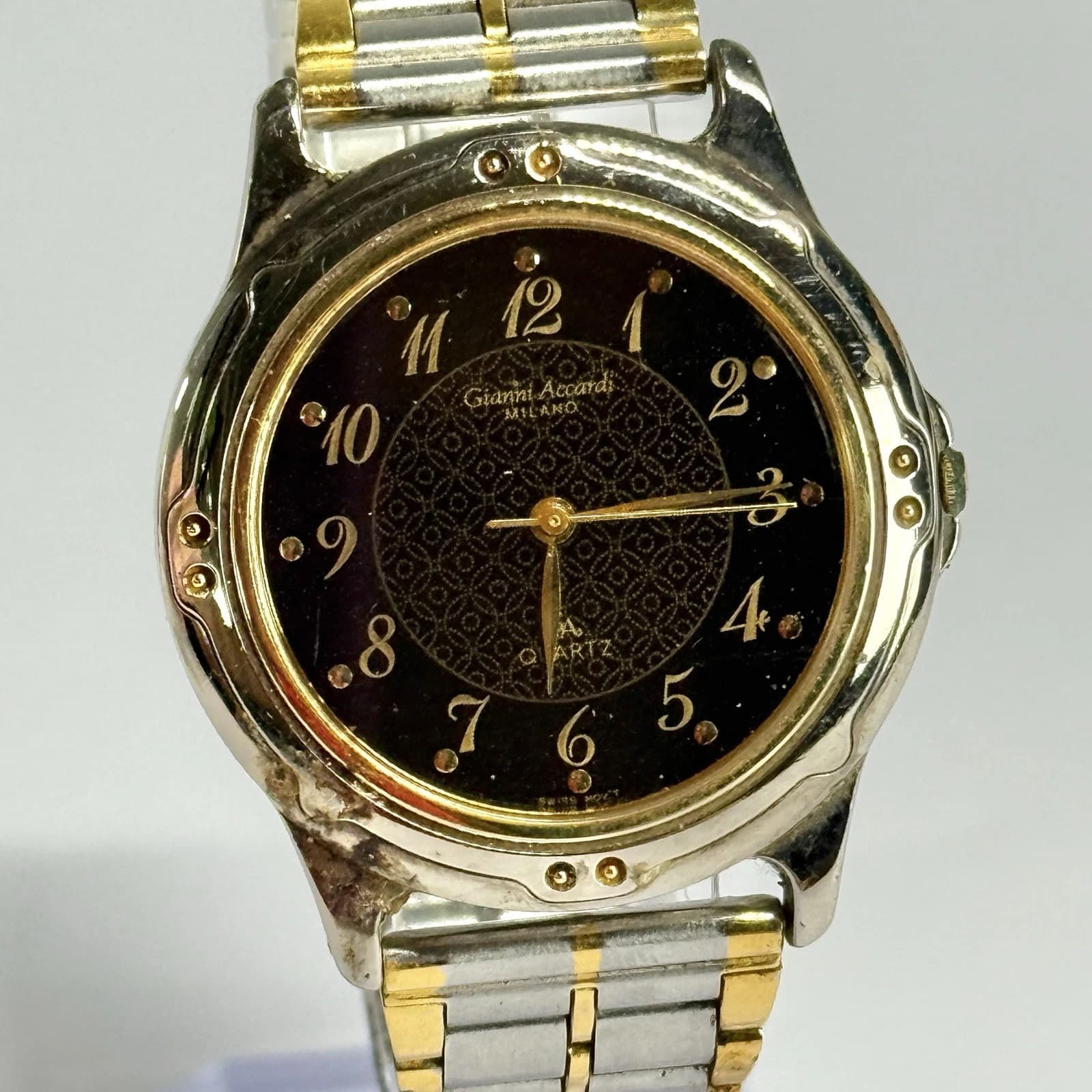 GIANNI ACCARDI GA-11MI Quartz Silver Tone Women Vintage Watch W689 *WORKING