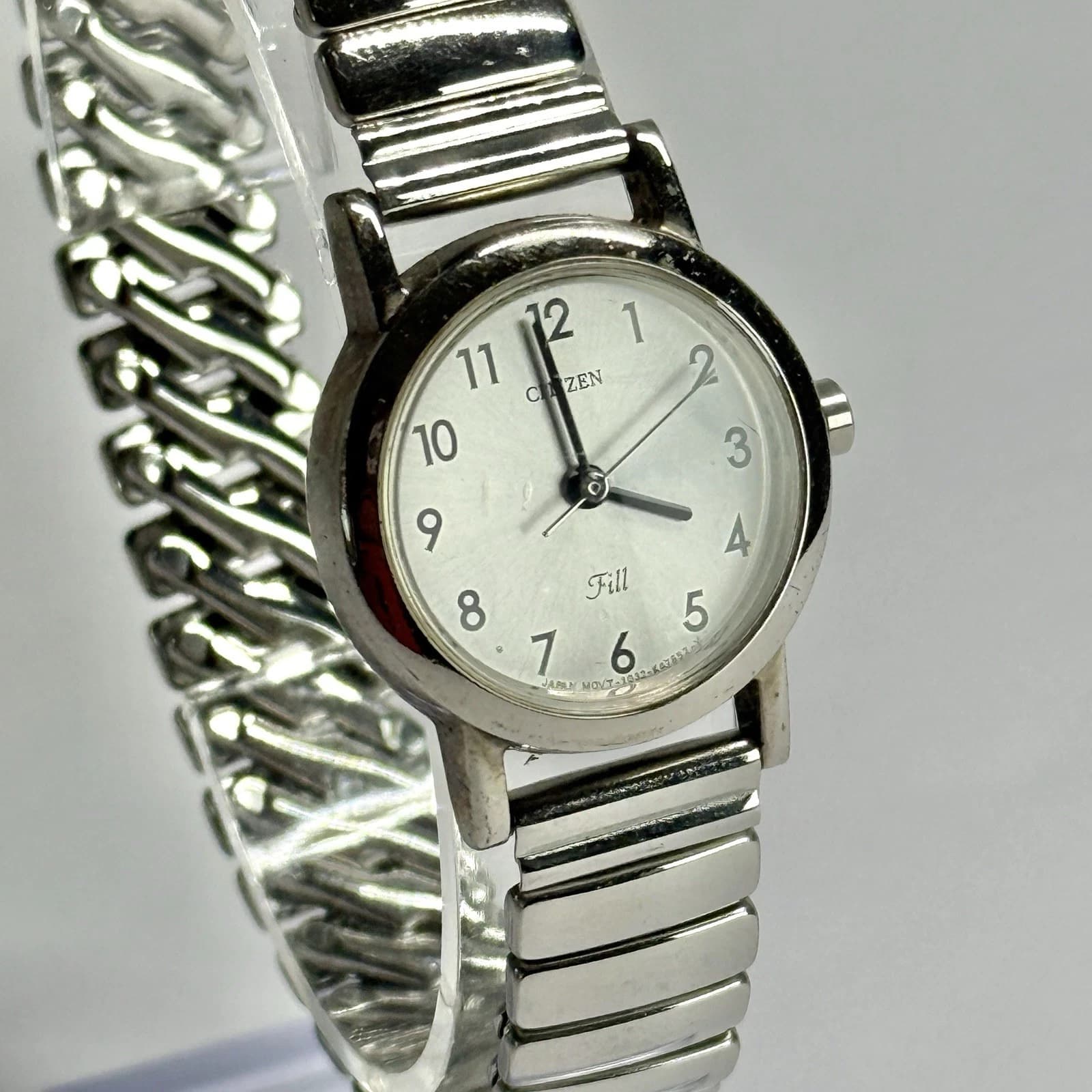 CITIZEN FILL 1032-K15346 Quartz Silver Tone Women Vintage Watch W729 *WORKING