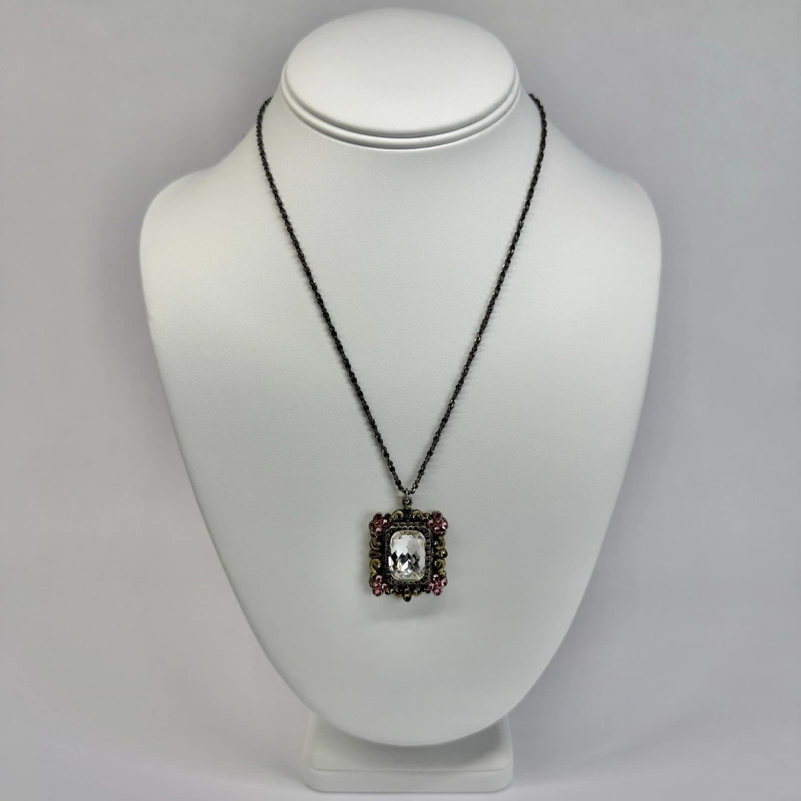 ANNE KOPLIK Designs Swarovski Crystal Bead Floral Vintage Necklace N654
