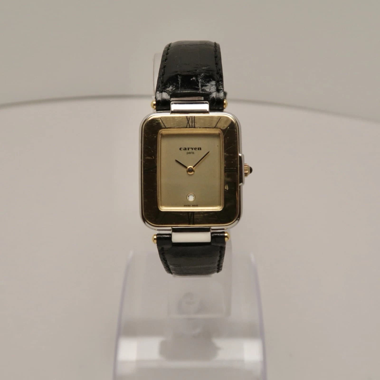 CARVEN Paris 36-135TG Gold Tone Women Quartz Vintage Watch W151 *WORKING