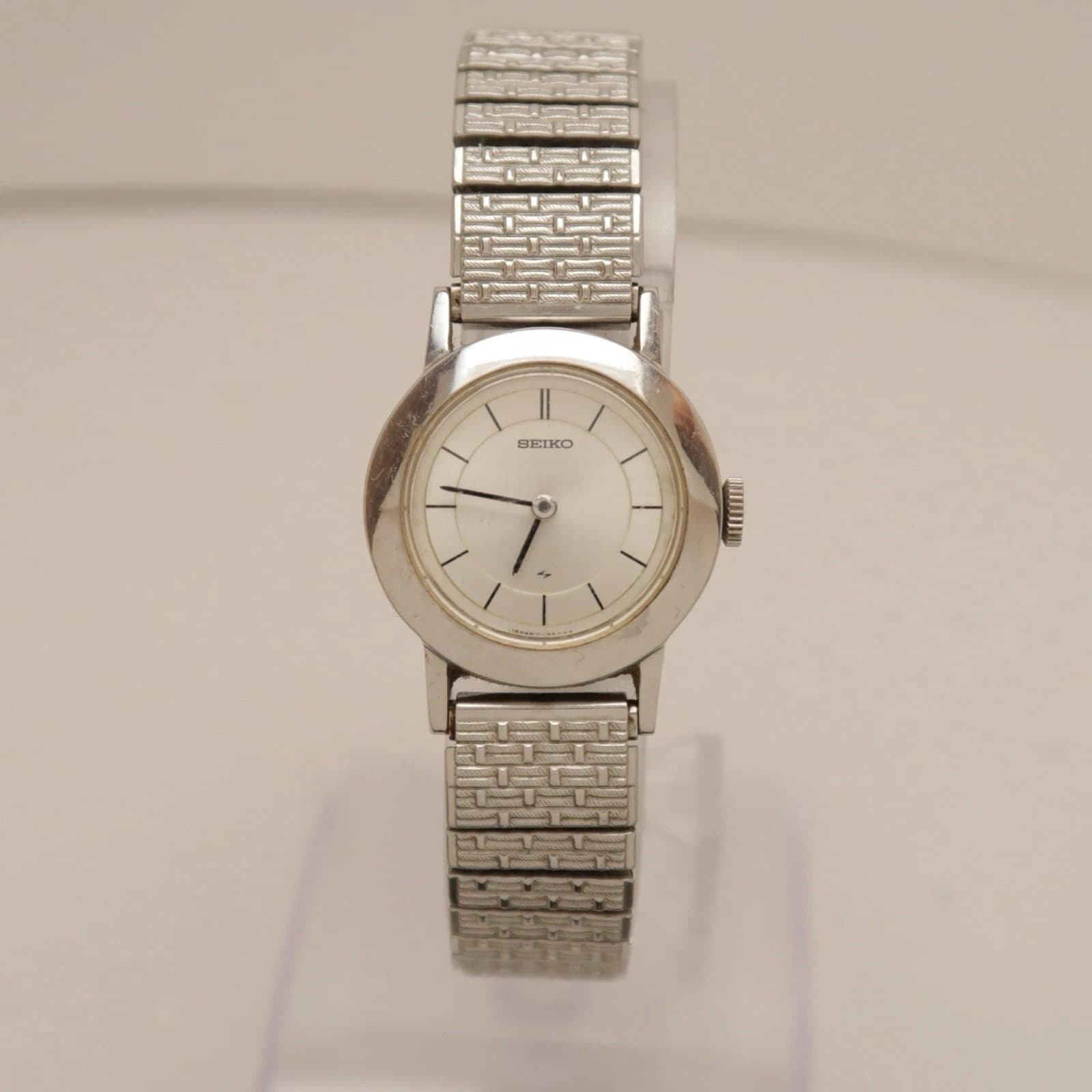 SEIKO 11-0800 Manual Wind Silver Tone Analog Women Vintage Watch W239 *WORKING