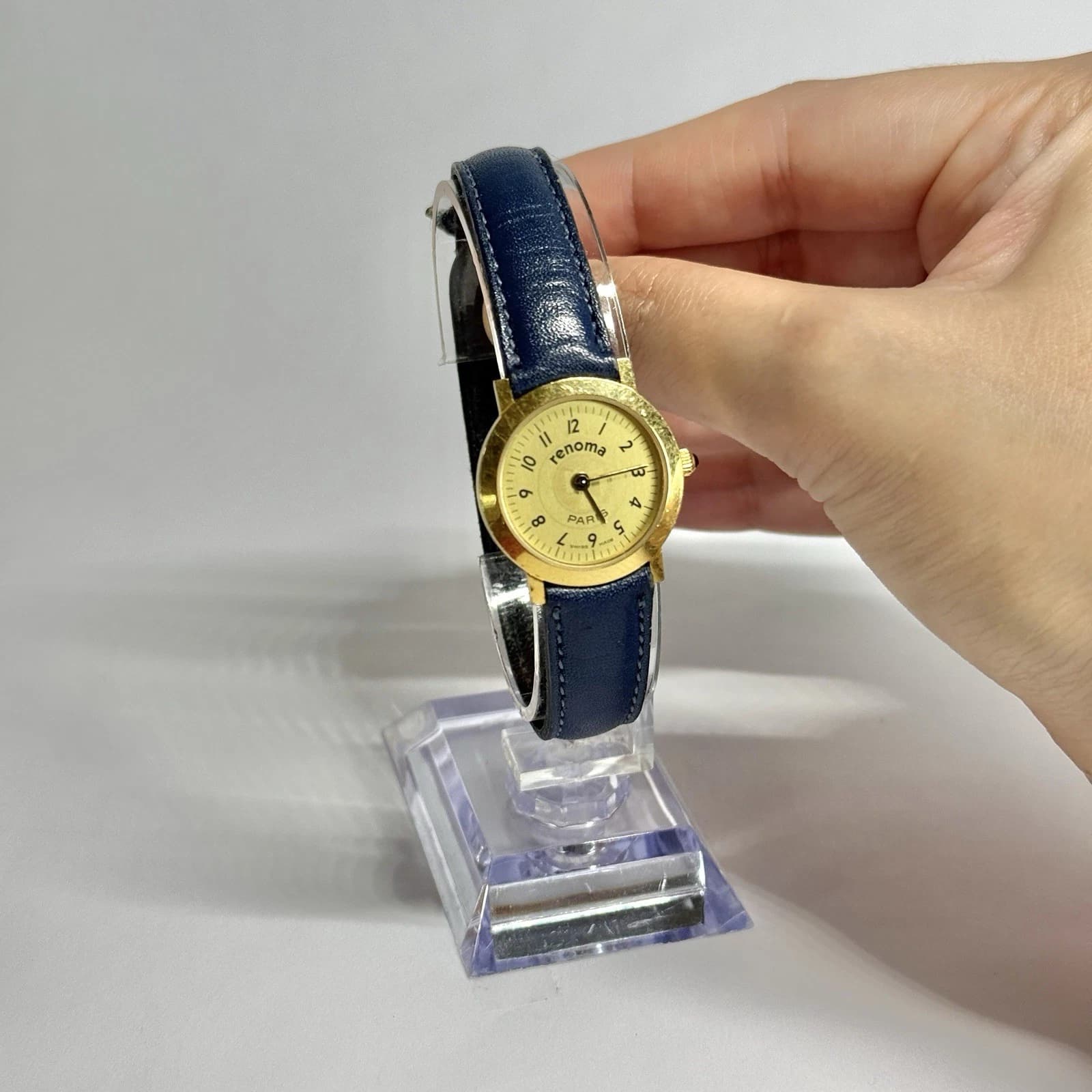 RENOMA Paris Swiss Analog Quartz Gold Tone Women Vintage Watch W671 *WORKING