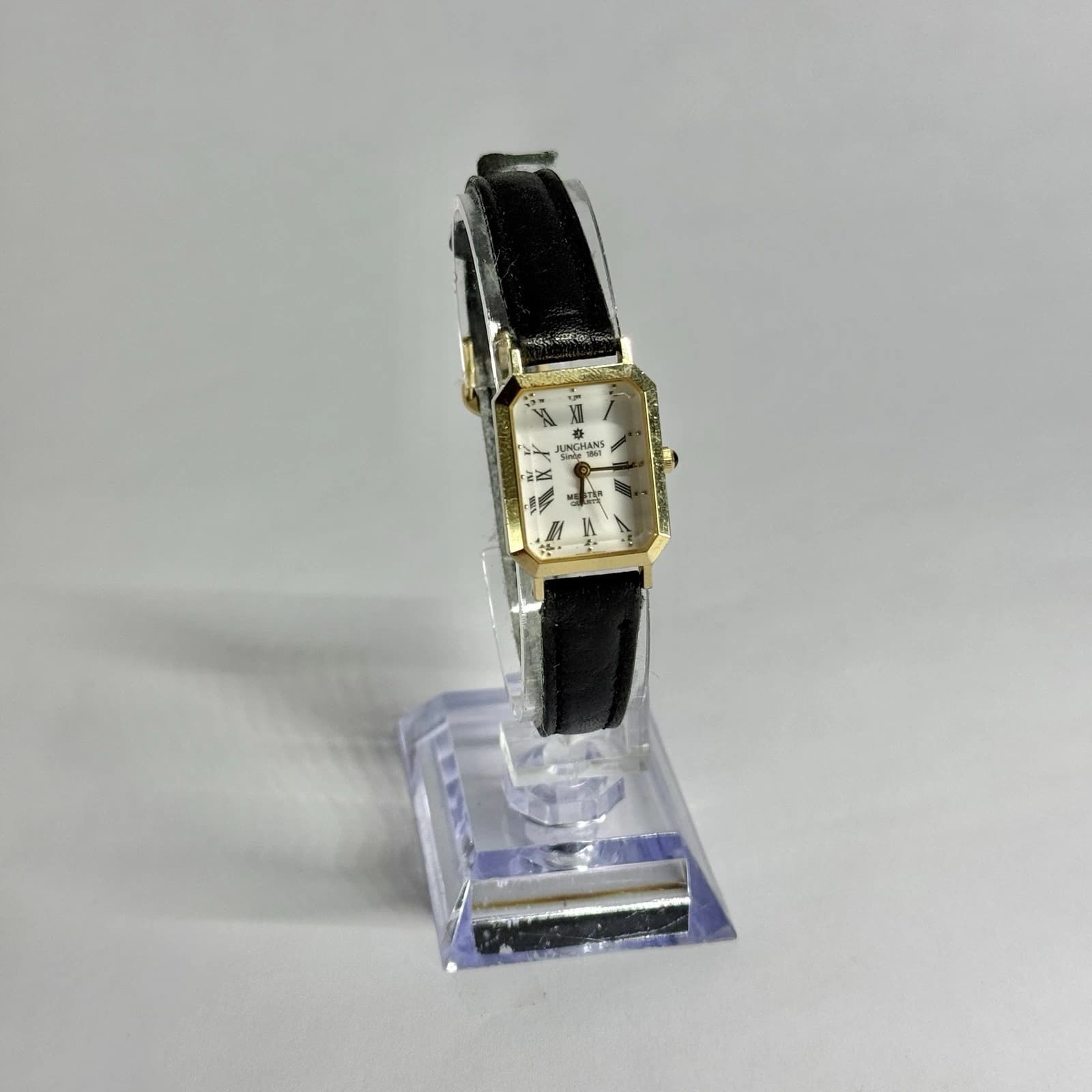 JUNGHANS JE-101L Analog Quartz Gold Tone Women Vintage Watch W686 *WORKING