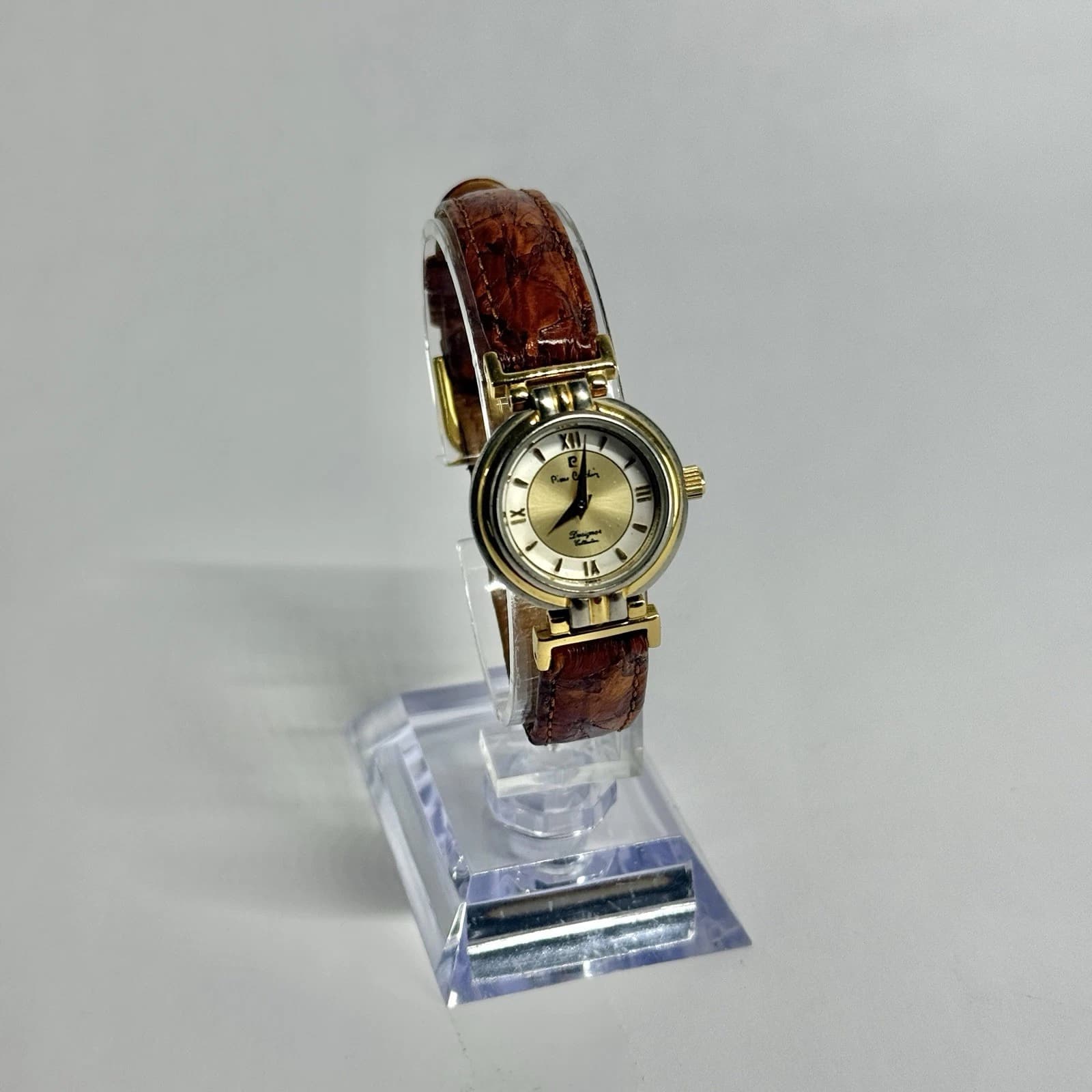 PIERRE CARDIN Designer Quartz Gold Tone Women Vintage Watch W495 *WORKING