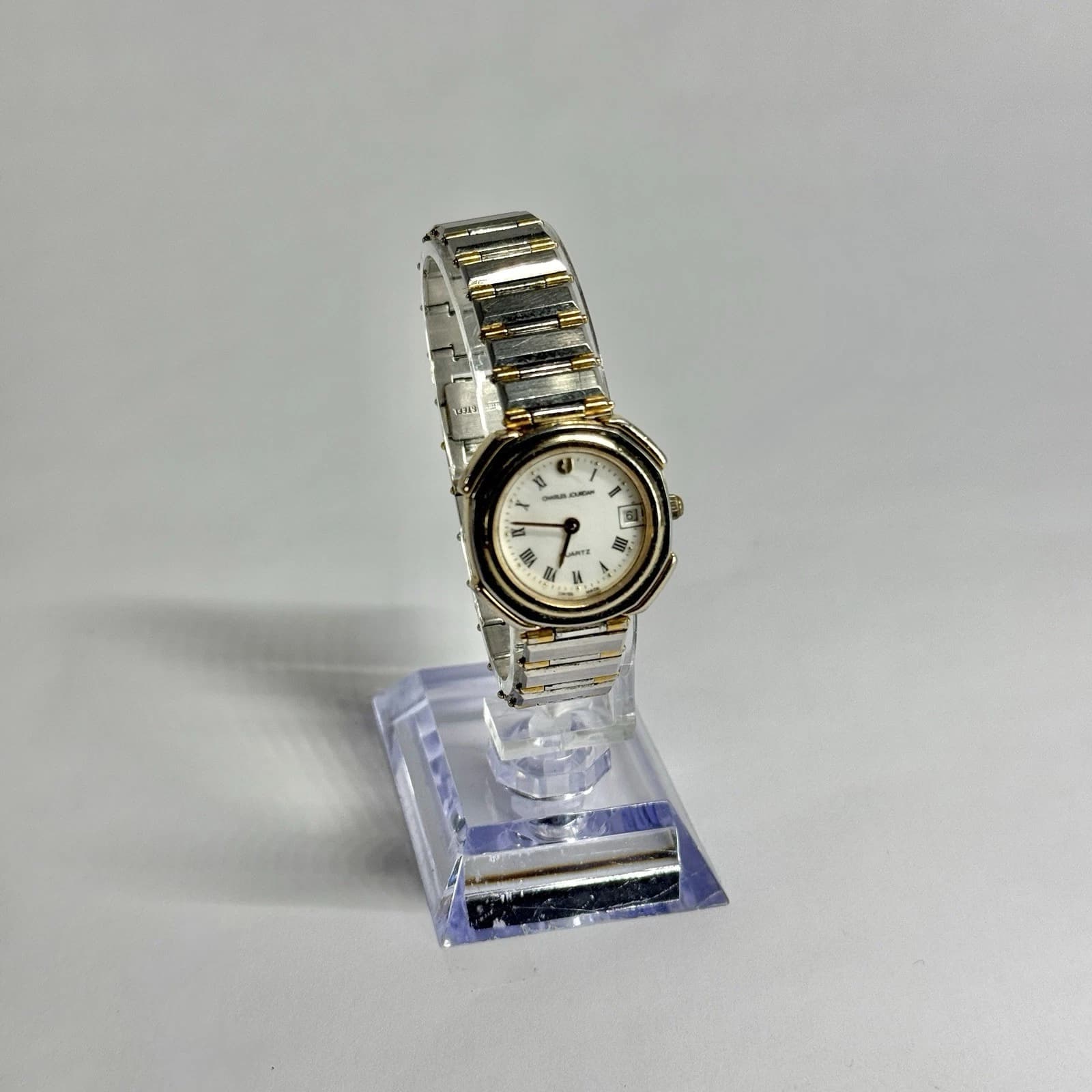 CHARLES JOURDAN 224-1169 Analog Silver Tone Women Vintage Watch W701 *WORKING