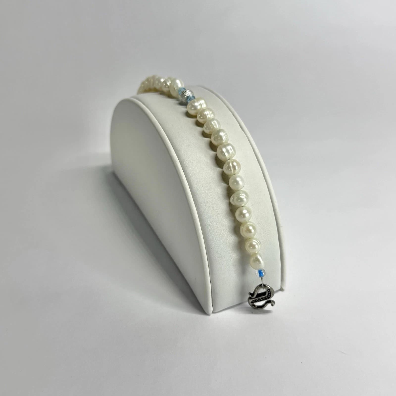 Elegant Freshwater Pearls Natural Silver Tone Vintage Bracelet Jewelry Br251